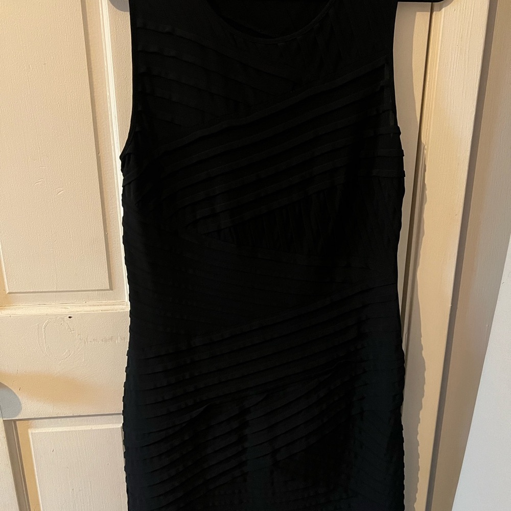 Calvin Klein Black Textured Mini Dress